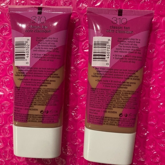 🌤️ 2x COVERGIRL Ready Set Gorgeous fresh complexion foundation- 310 CLASSIC TAN - Picture 2 of 2